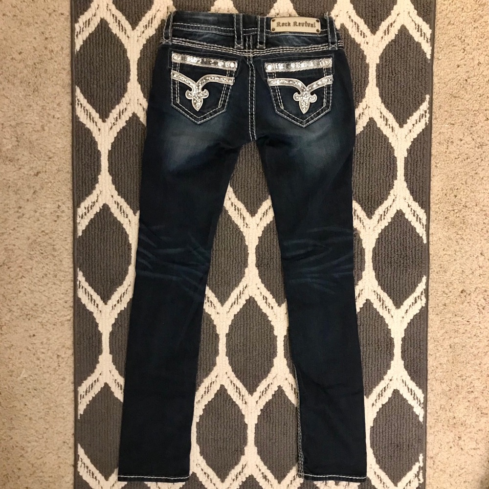 Women’s Rock Revival straight leg jeans 25 Regular - Picture 2 of 8